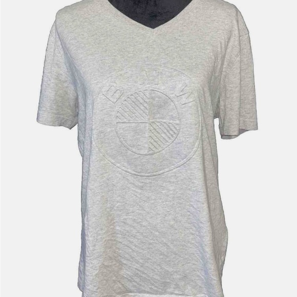 BMW Other - BMW Men’s Unisex Gray Cotton T-Shirt Sz Medium Raised Logo Vehicle Car Tee